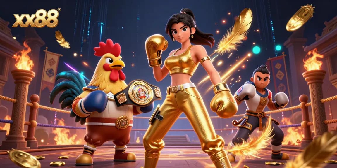Experience high-stakes action with xx88's thrilling championship rooster and powerful fighter.