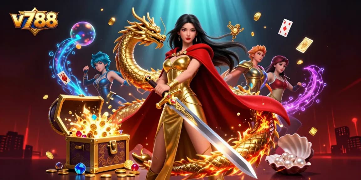 Engage in exciting gambling experiences at v788 with a vibrant and dynamic casino scene.