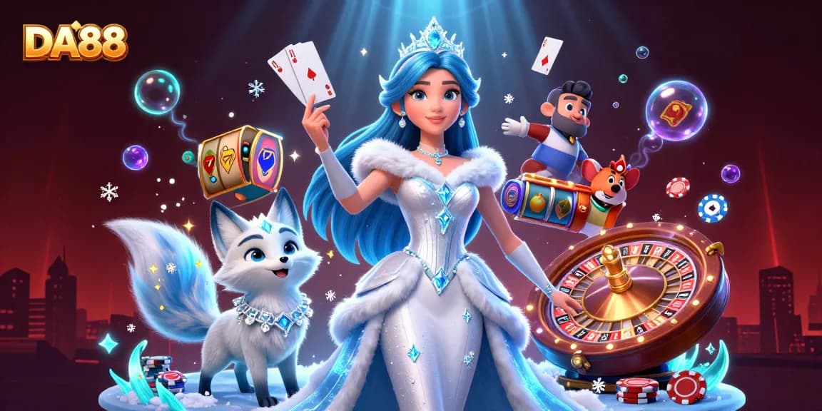 Engage in thrilling gameplay at DA88 with stunning casino visuals and dynamic characters.
