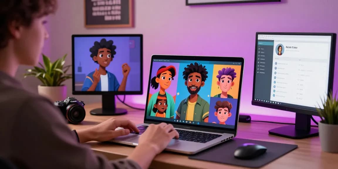 Engaging with character ai nsfw in a cozy workspace featuring vibrant avatars and dynamic emotions.