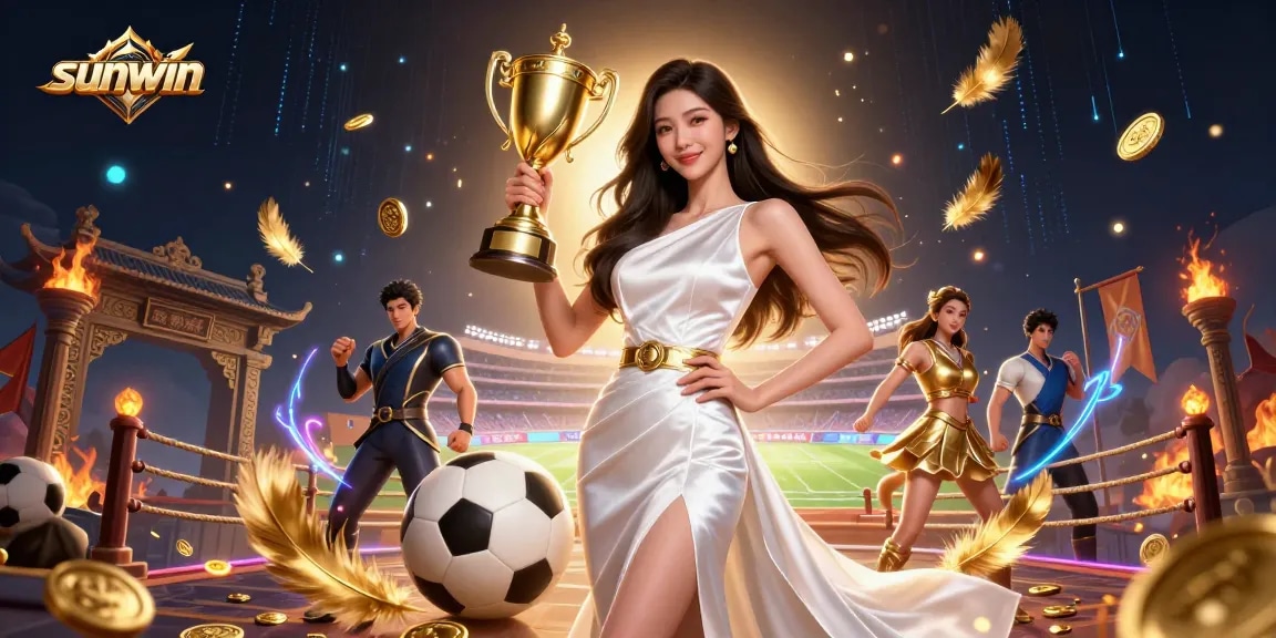 Win big with sunwin in this vibrant casino scene filled with dynamic betting rewards.