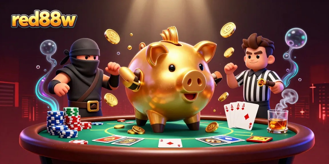 Experience thrilling gameplay with red88w in this vibrant and dynamic casino scene.