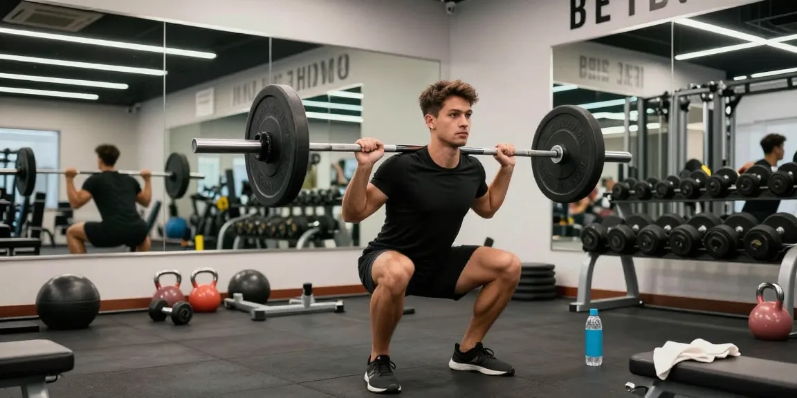Prime Pharma Steroïden Winkel met sporter die gewichten heft voor optimale spiergroei.