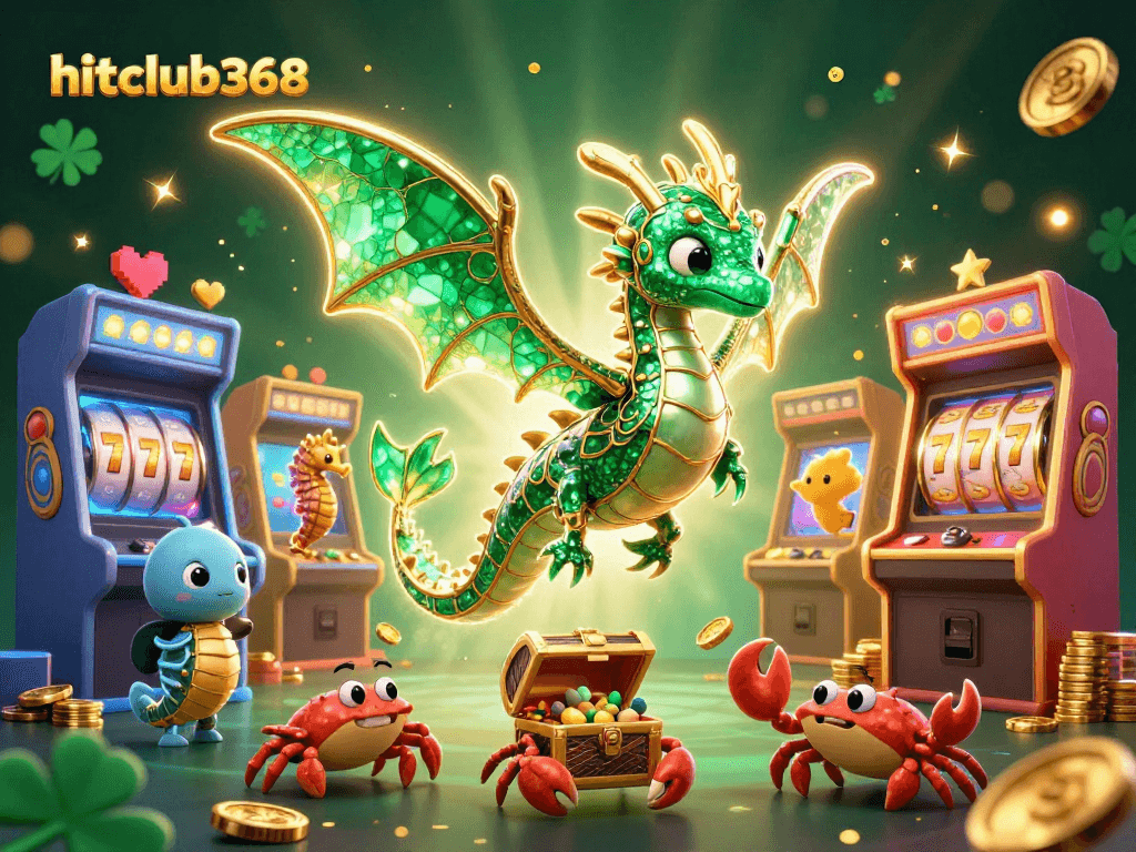 Join the excitement with hitclub368, featuring a vibrant scene of a treasure-filled casino adventure.