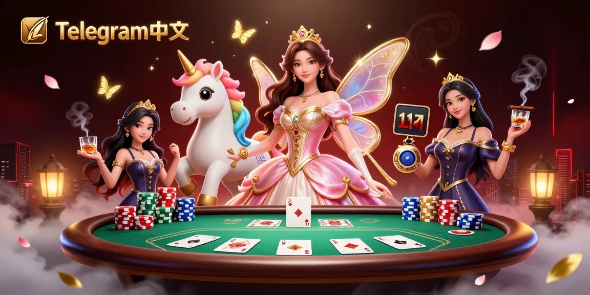 在生动的3D赌场场景中,与Telegram中文互动,展现扑克对局与迷人角色。