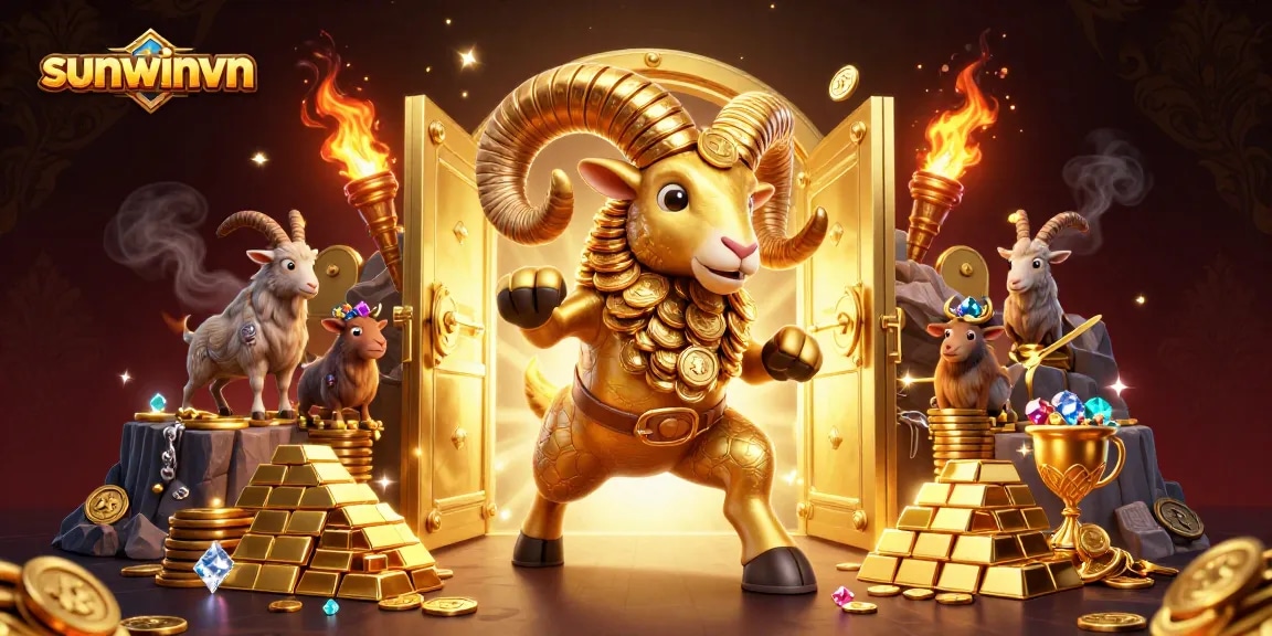 Experience thrilling gameplay at sunwinvn with golden treasures and vibrant casino elements.