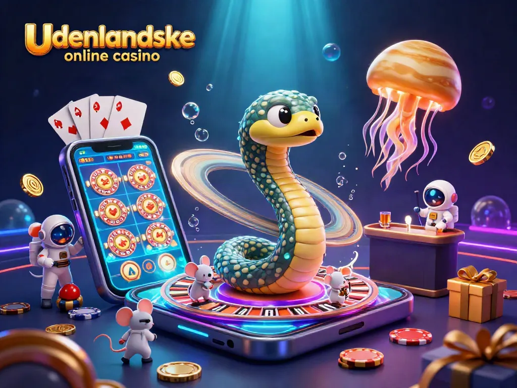 Experience the excitement at udenlandske online casino with astronaut mice betting on a cosmic roulette wheel.