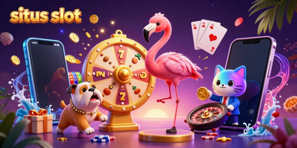 Experience thrilling wins at situs slot with dynamic casino elements and exciting game show energy.