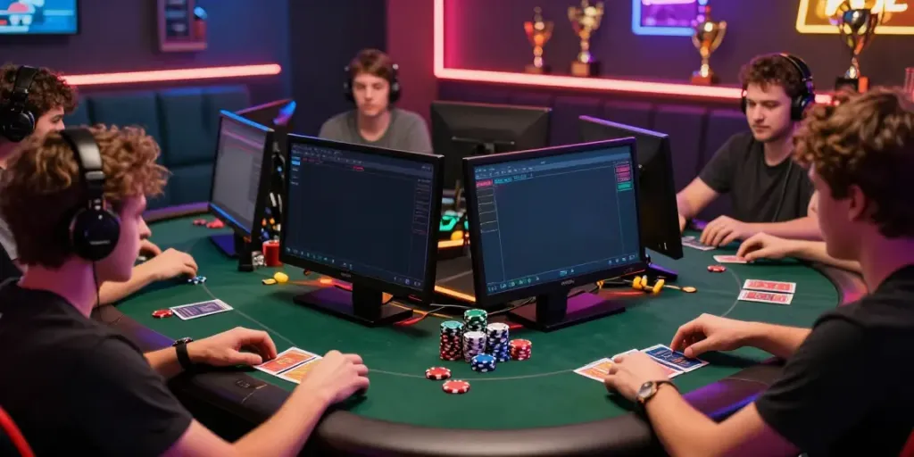 Immersive gaming scene at https://net88.broker/ with players enjoying various games in a vibrant atmosphere.