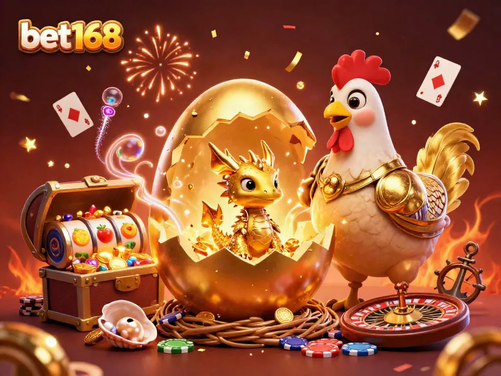 Experience top-tier betting excitement with bet168's thrilling golden dragon nest illustration.