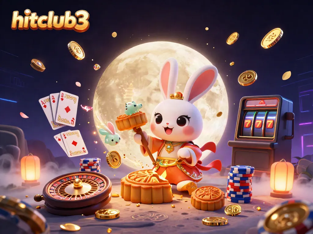 Experience dynamic gameplay with hitclub3 in an ultra-detailed 3D casino-themed illustration.