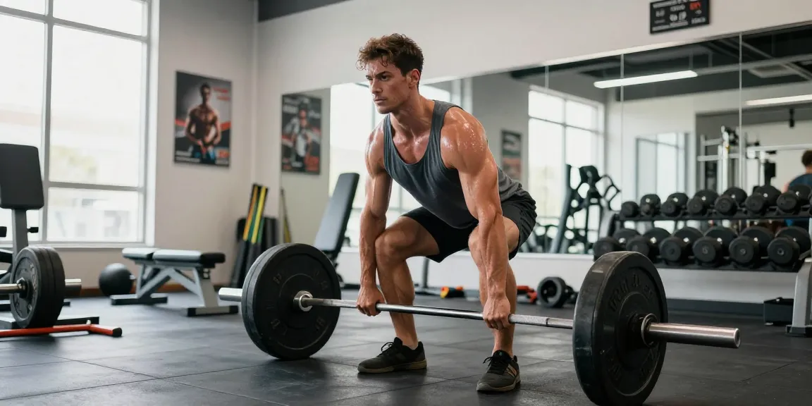 Prime Pharma Steroiden showcased in a vibrant gym scene with a bodybuilder lifting weights