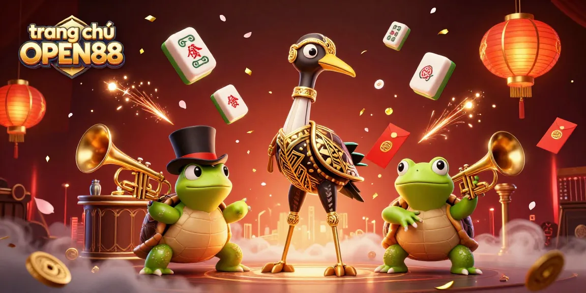Engage in excitement at trang chủ OPEN88 with an enchanting 3D casino illustration showcasing vibrant characters and symbols.