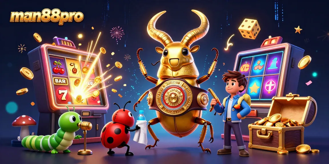Experience excitement at man88pro with thrilling slot action and vibrant characters in a casino atmosphere.