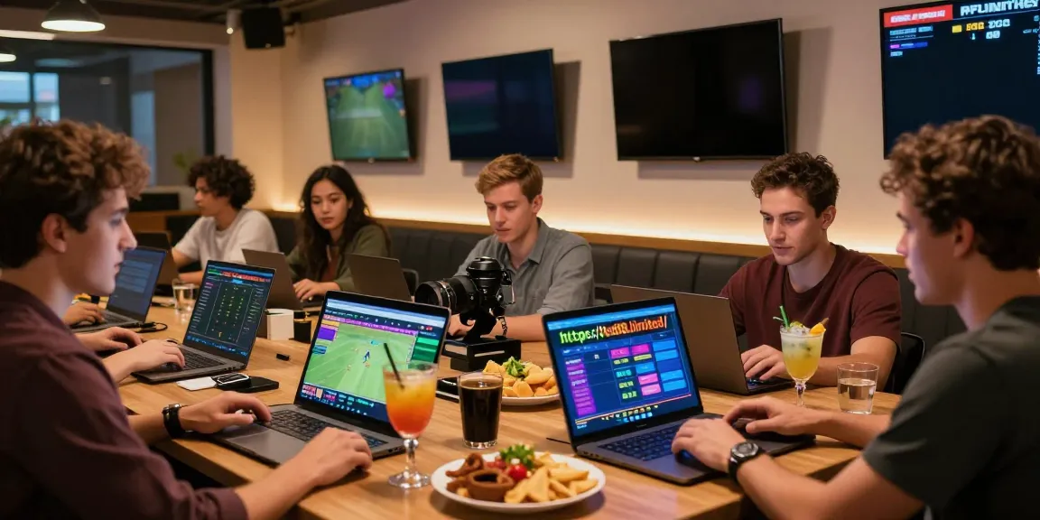 Engaged group enjoying online gaming at https://red88.limited/ with drinks and snacks in modern lounge.