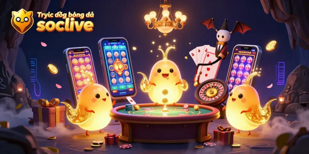 Engage with Trực tiếp bóng đá socolive in a vibrant casino scene filled with dynamic gaming elements.