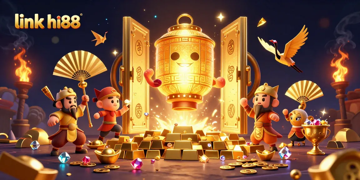 Experience vibrant gaming at link hi88 with golden lantern spirit and treasures bursting forth in excitement.