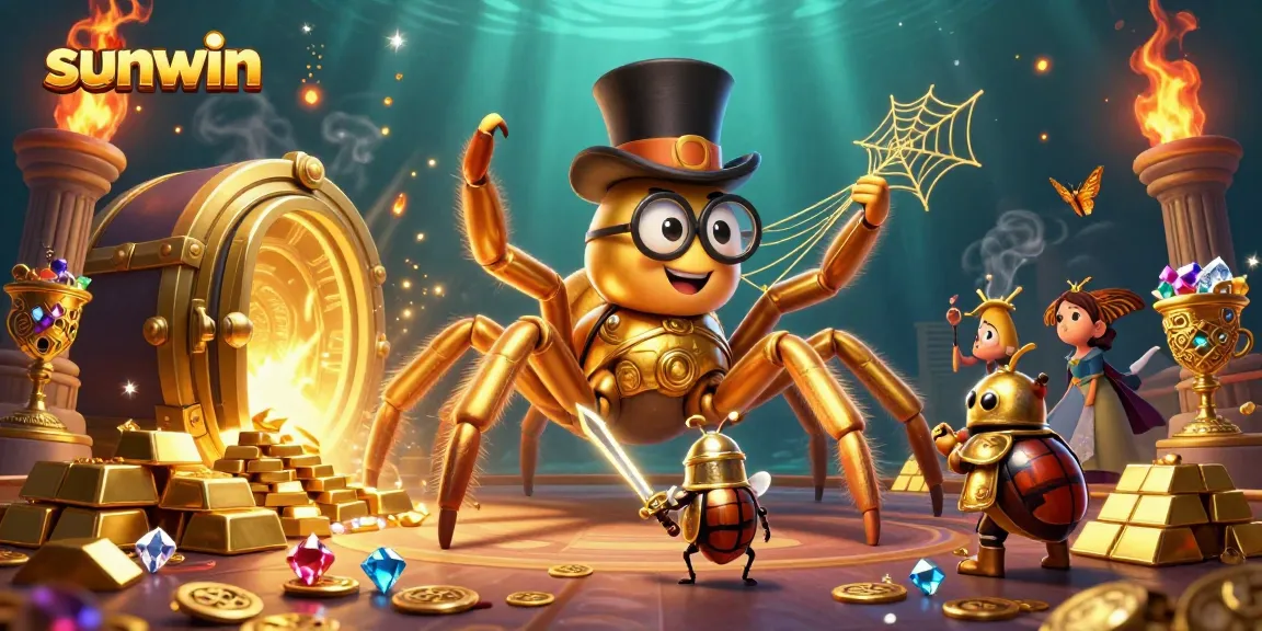 Experience thrilling gameplay with the sunwin online casino featuring vibrant characters and gold treasures.