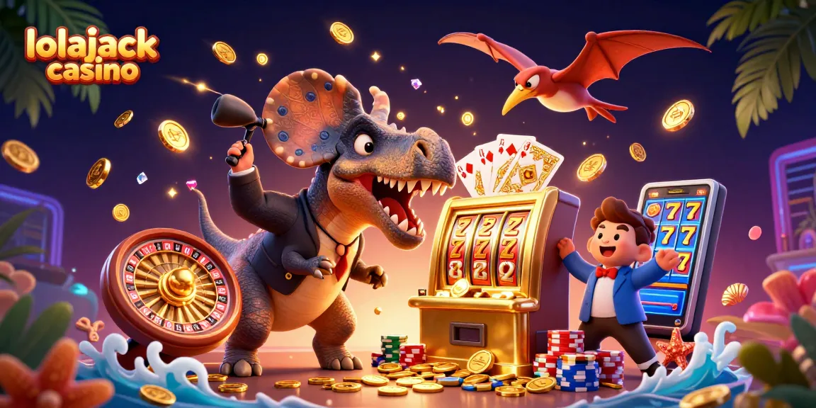 Experience exciting gameplay at lolajack casino with dynamic characters and a vibrant casino scene.