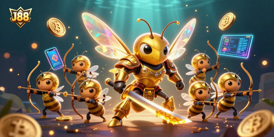 Engage with J88's vibrant 3D scene showcasing dynamic casino elements and exhilarating gameplay.